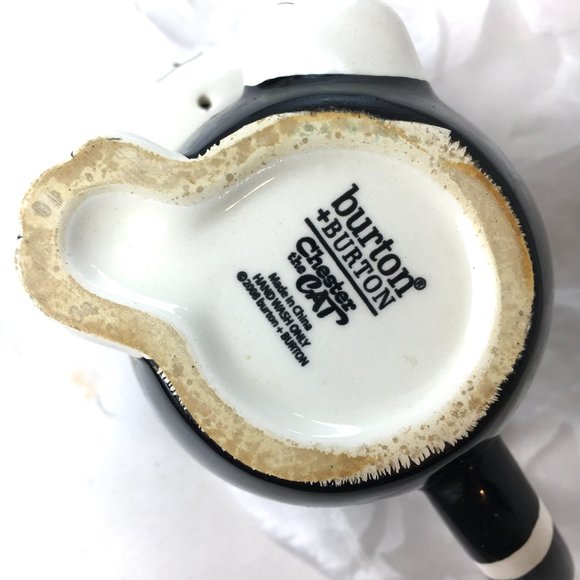 Chester The Cat Mug Black White  Cat Coffee Tea Mug Burton & Burton - Picture 6 of 6